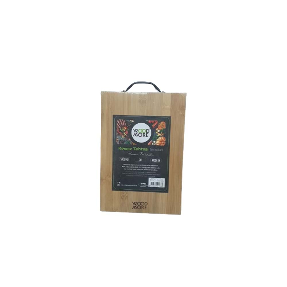 WOOD VE MORE KESME TAHTASI BAMBU SİYAH SAPLI KÜÇÜK 20X30 1,3CM