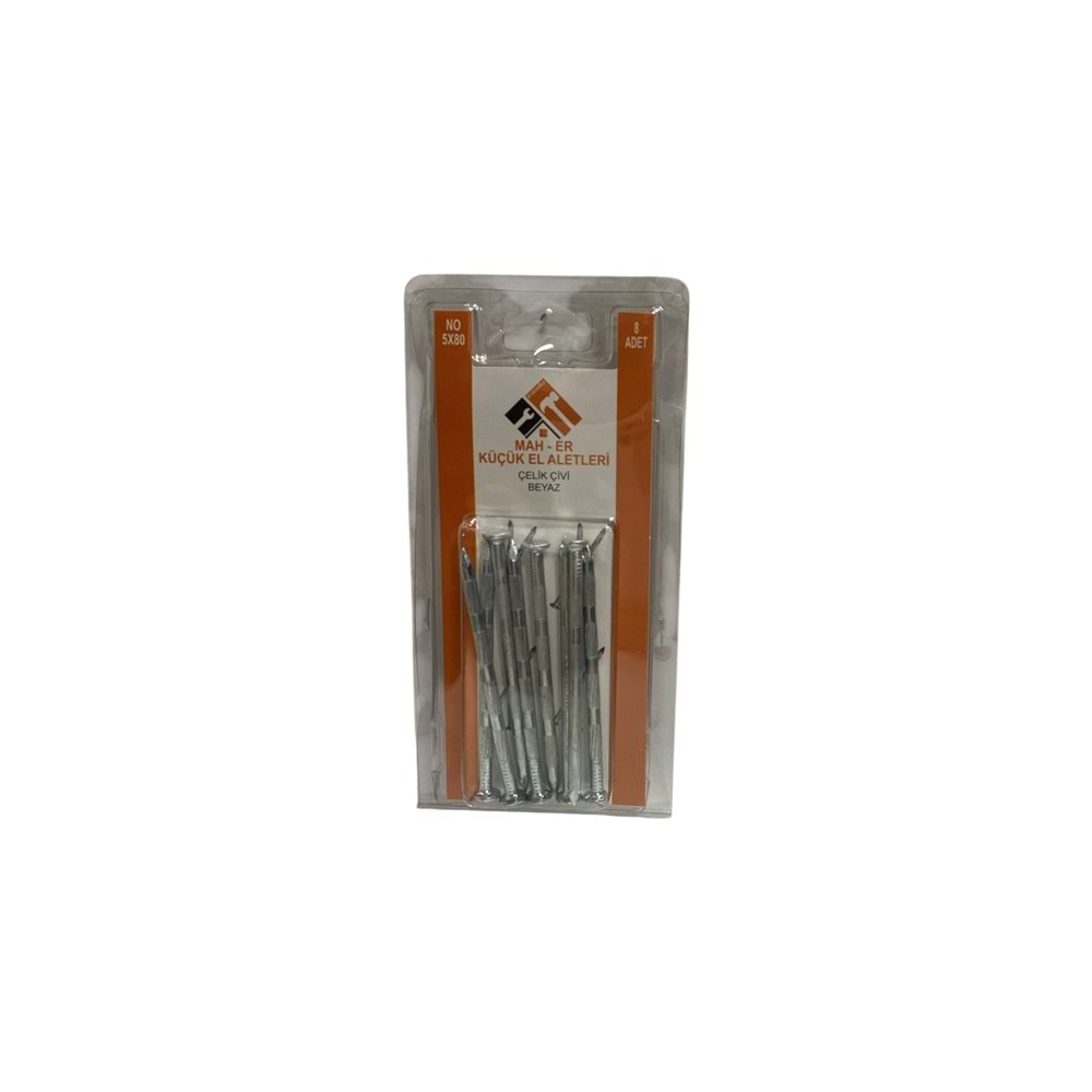 MHR-040 ÇELİK ÇİVİ BEYAZ 5X80 8AD