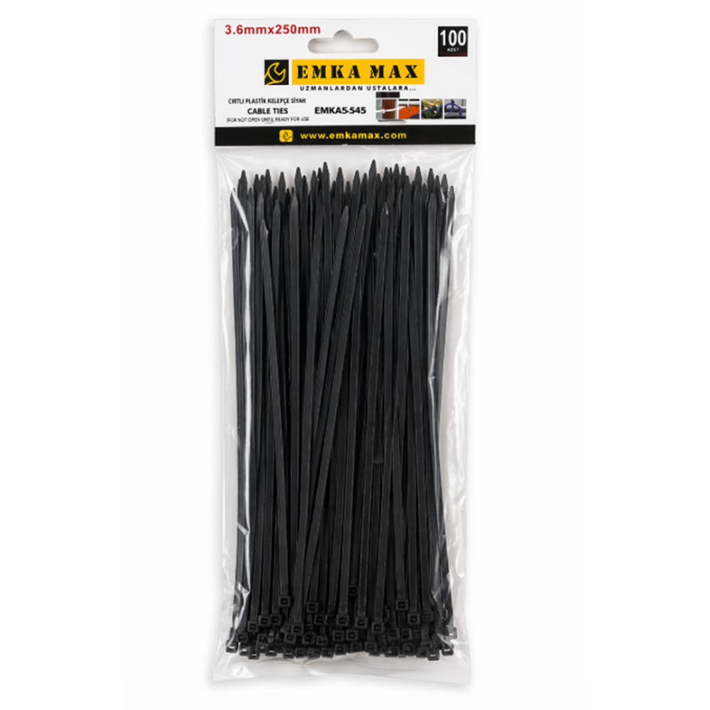 EMKA 250X3,6MM SİYAH CIRT KELEPÇE
