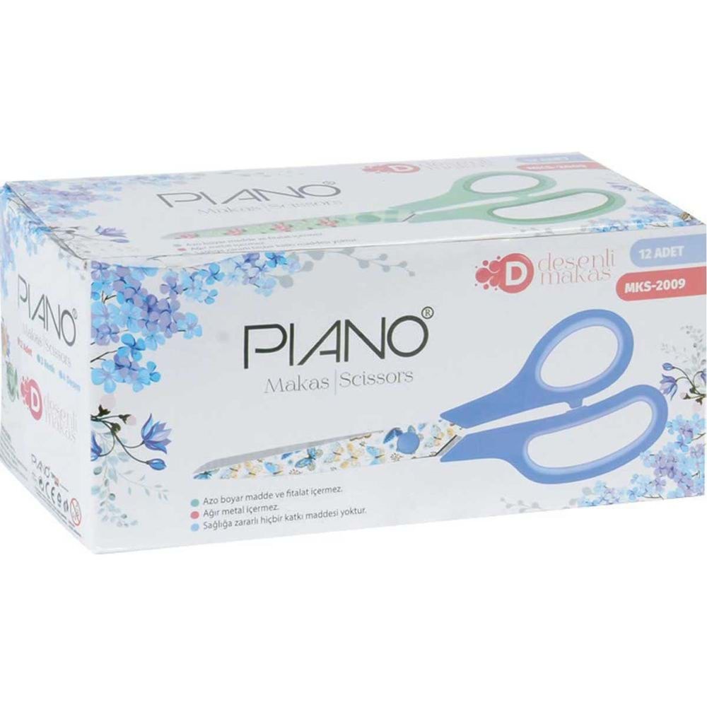 PIANO MKS-2009 DESENLİ OFİS MAKASI BX12