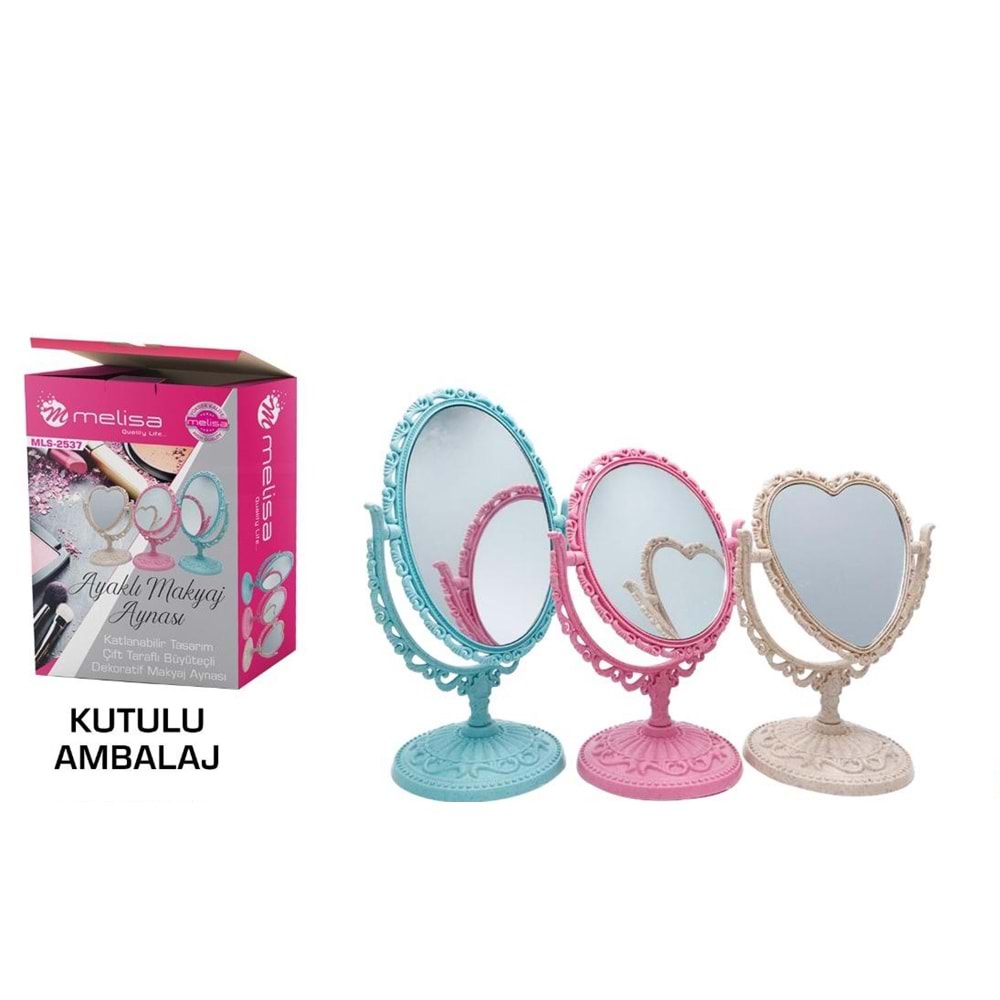 MELİSA RENKLİ MAKYAJ AYNASI KÜÇÜK BOY KL72