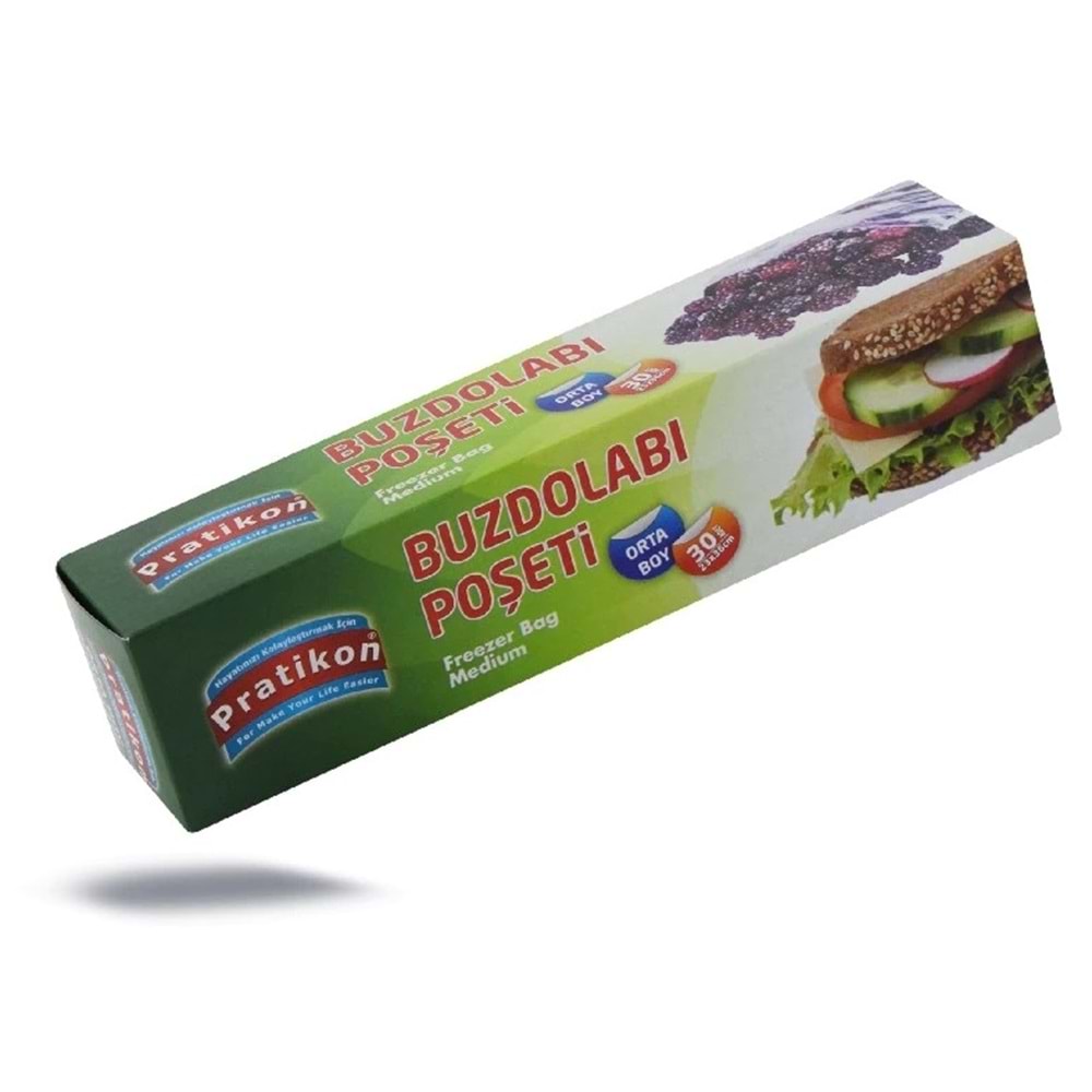 PRATİKON ORTA BOY DÜZ BUZDOLABI POŞETİ KL100