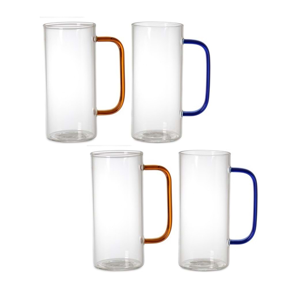 DELİ GALSSWARE 4LÜ CAM KUPA BARDAK 380ML