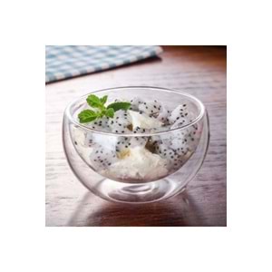 KRD BORASİLİKAT ÇİFT CAMLI SUNUM KASESİ 350ML