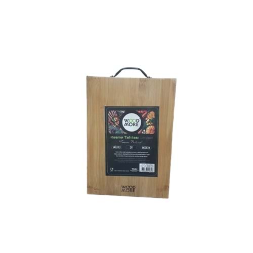 WOOD VE MORE KESME TAHTASI BAMBU SİYAH SAPLI ORTA 22X32 1,3CM