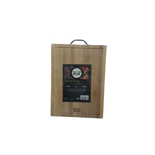 WOOD VE MORE KESME TAHTASI BAMBU SİYAH SAPLI BÜYÜK 36X26 1,8CM