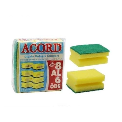 ACORD 584 8 AL 6 ÖDE BULAŞIK SÜNGERİ BX12
