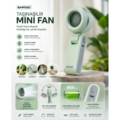 EMKAPRO ELDE TAŞINABİLİR TURBO FAN