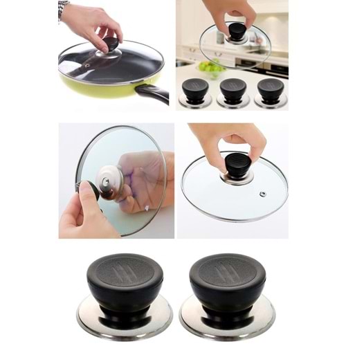 IVORY 2 Lİ TENCERE KAPAK KULPU PLASTİK BAŞLIK METAL ÇERÇEVE