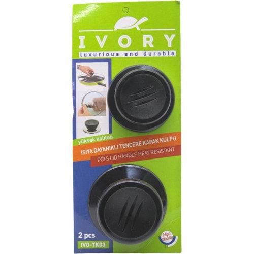 IVORY 2 Lİ TENCERE KAPAK KULPU PLASTİK BAŞLIK