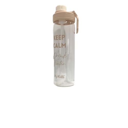 MY BOTTLE PİPETLİ CAM MATARA 500ML KL48