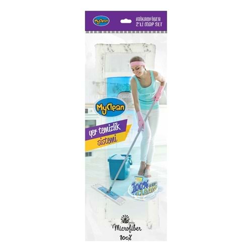 MYCLEAN MY-11 MİKROFİBER MOP SETİ YEDEĞİ SAPLI
