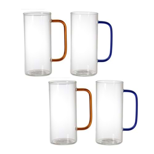 DELİ GALSSWARE 4LÜ CAM KUPA BARDAK 380ML