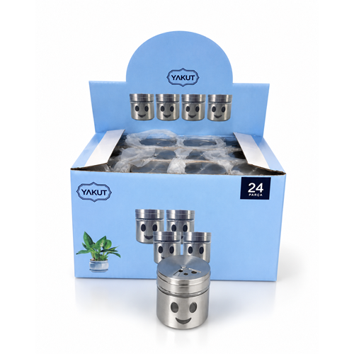 YAKUT METAL KAPAKLI RENKLİ TUZLUK 60ML BX12 KL240