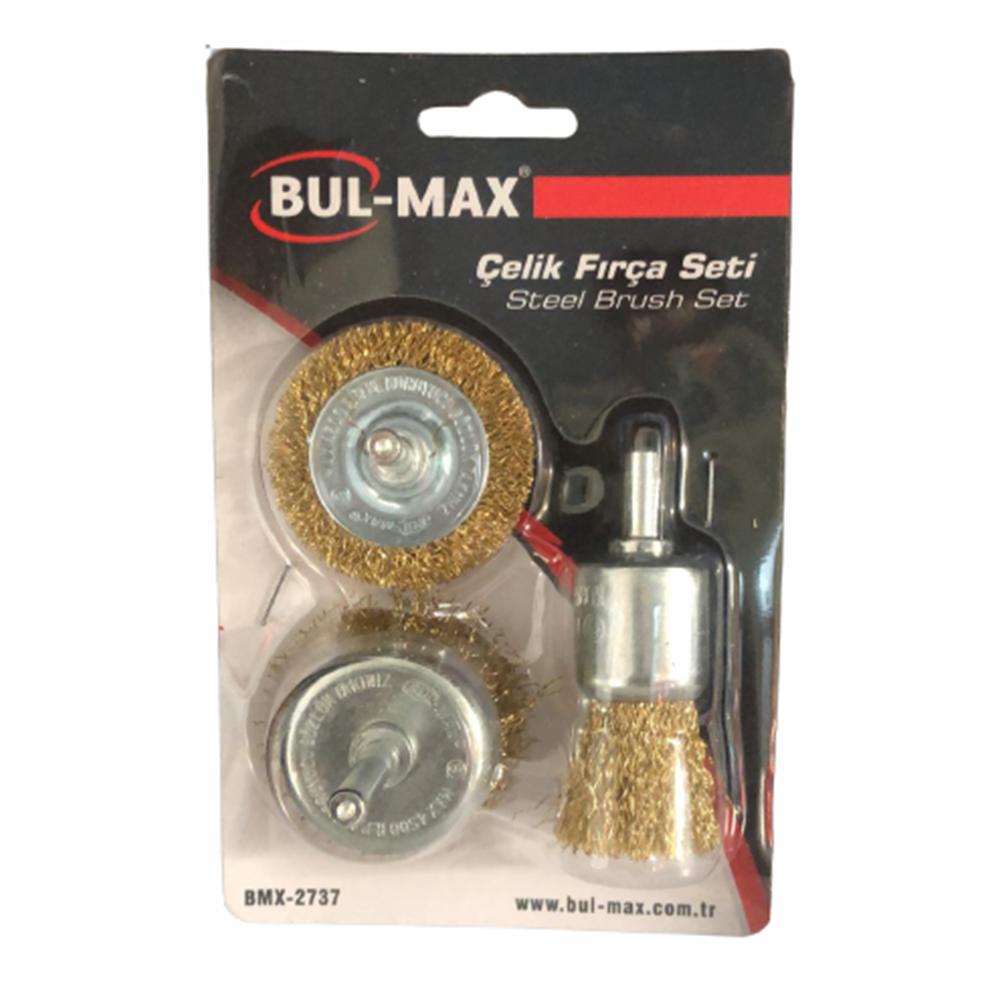 BULMAX 3 LÜ ÇELİK FIRÇA SETİ