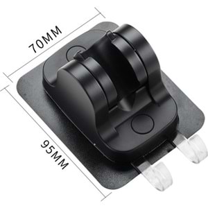 DİMA HOME DUŞ MAFSALI YAPIŞKANLI SİYAH