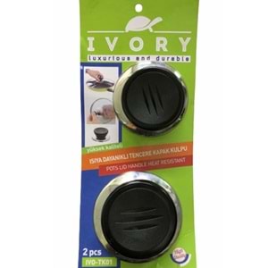 IVORY 2 Lİ TENCERE KAPAK KULPU PLASTİK BAŞLIK METAL ÇERÇEVE