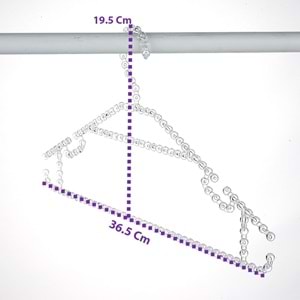 BONCUK ASKI KRİSTAL 6'LIBONCUK CRİSTAL CLOTHES HANGER 6 PCS