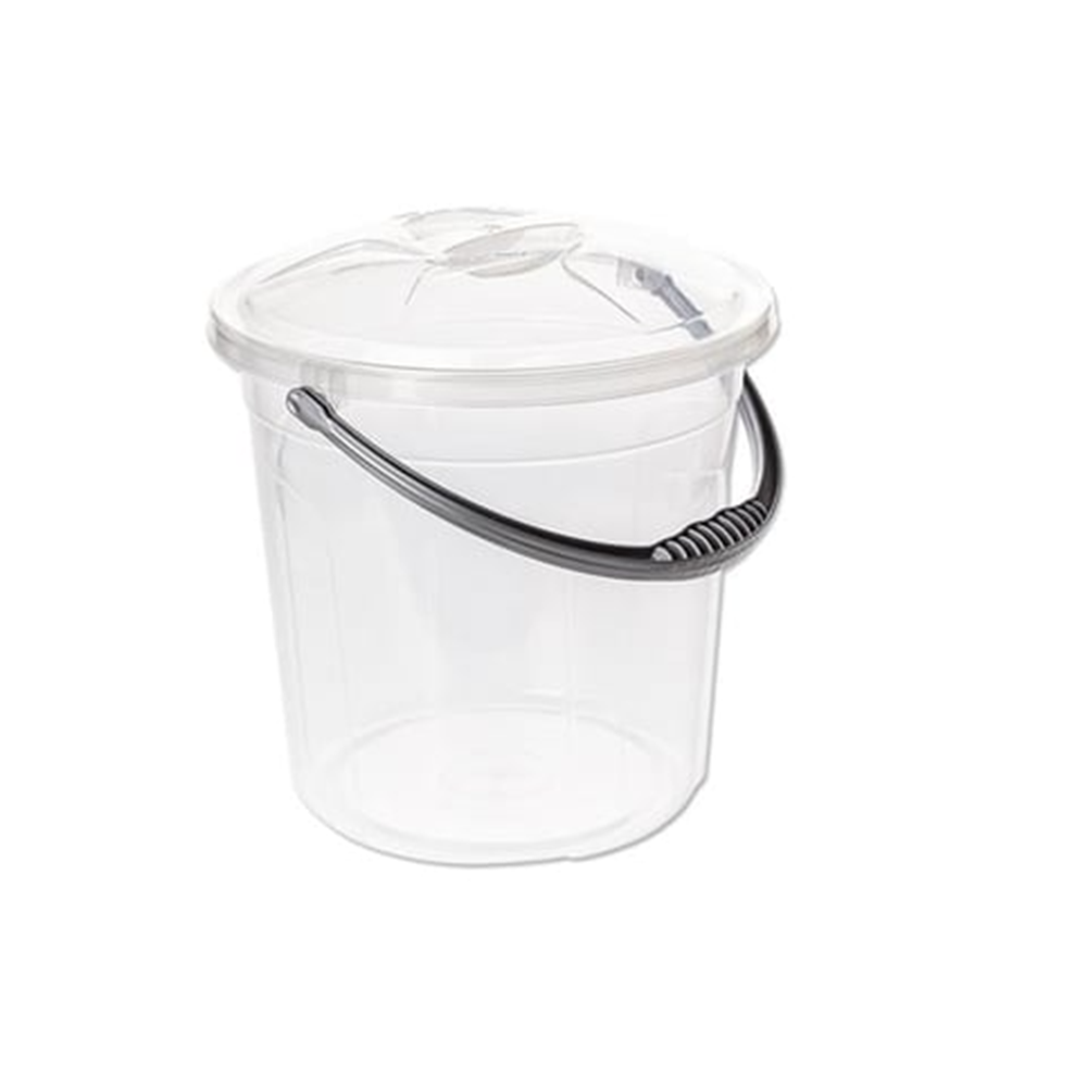 ALACA PLASTİK ŞEFFAF KAPAKLI RANDOM KOVA 15LT