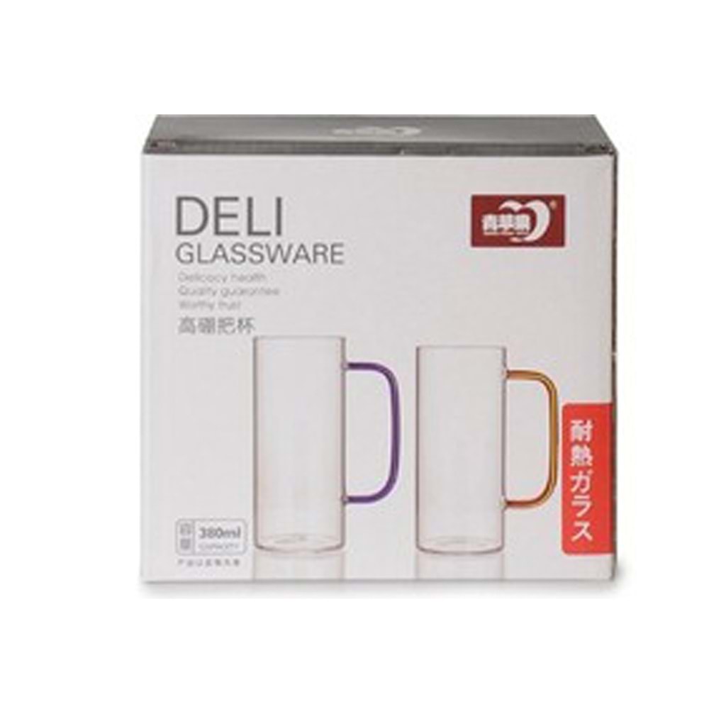 DELİ GALSSWARE 4LÜ CAM KUPA BARDAK 380ML