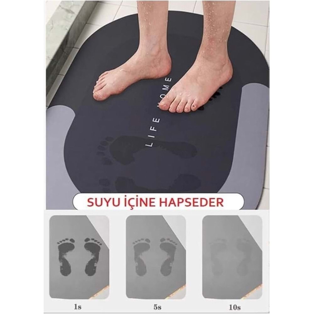 MİLİFE OVAL KAYMAZ BANYO PASPASI