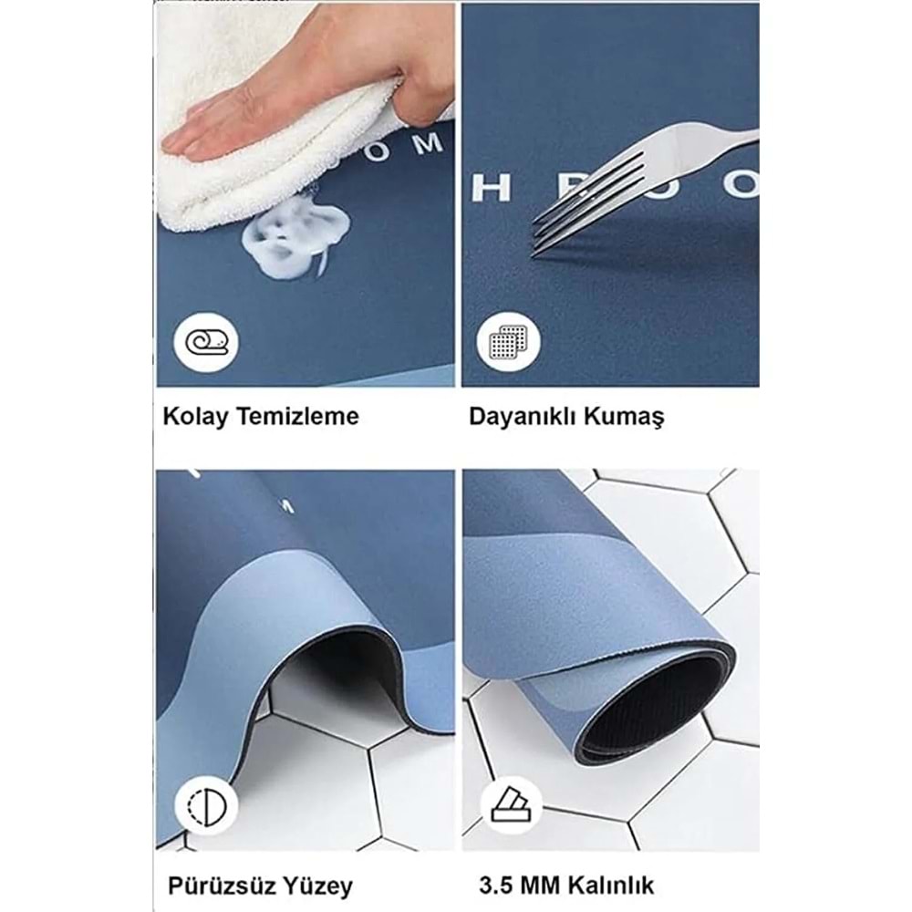 MİLİFE OVAL KAYMAZ BANYO PASPASI