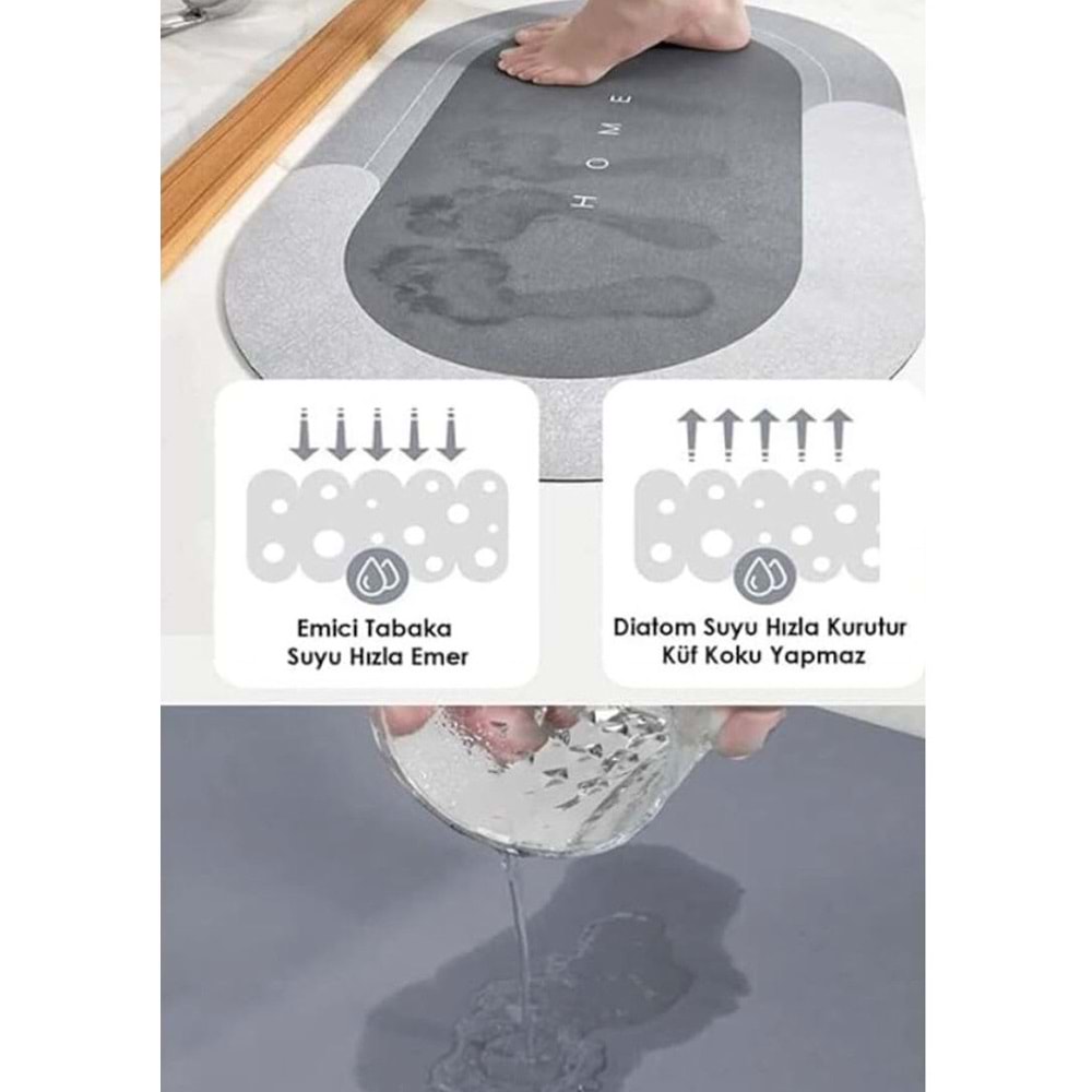 MİLİFE OVAL KAYMAZ BANYO PASPASI