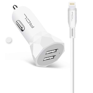 ACL MOBILEPHONEACCESSORIES 2XUSB KABLOLU ARAÇ ADAPTÖRÜ BX24 STANDLI